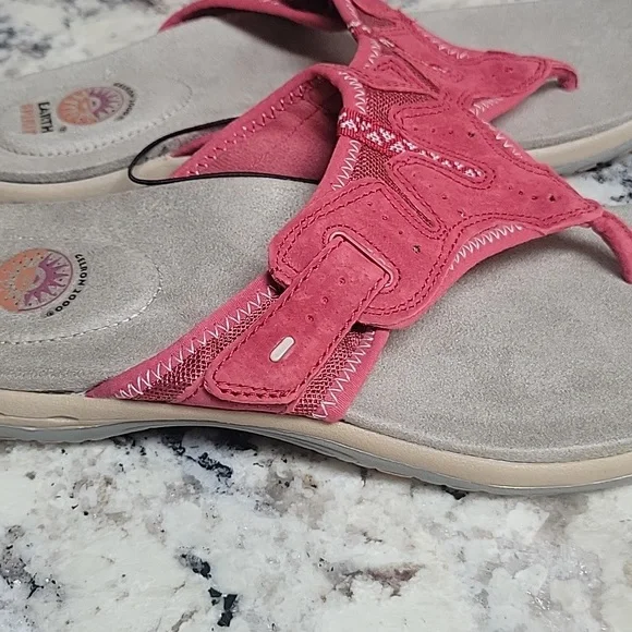 Earth Spirit Pink Sandals with Adjustable Straps - Picture 2 of 4